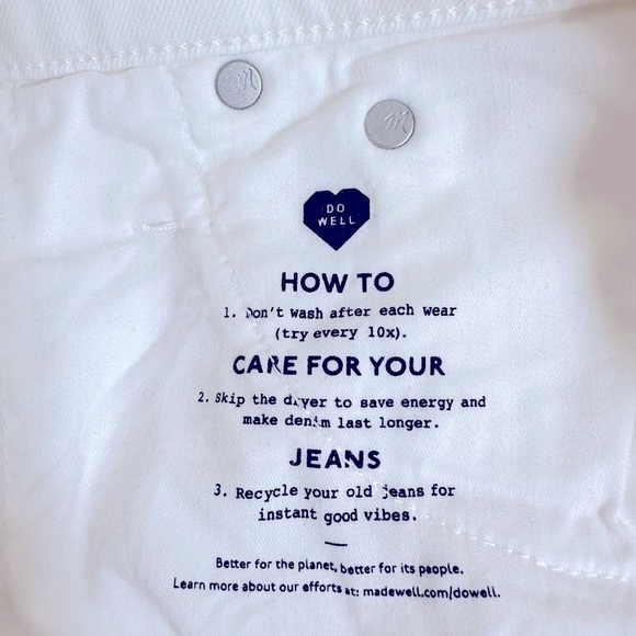 NWT Madewell The Perfect Vintage Jean White Size 32 - Picture 11 of 14
